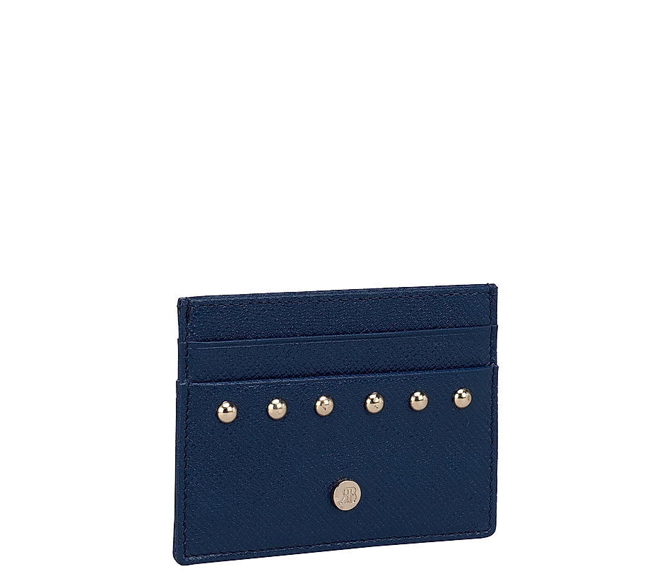 Blue Franzy Card Sleeve With Gold Embellishments